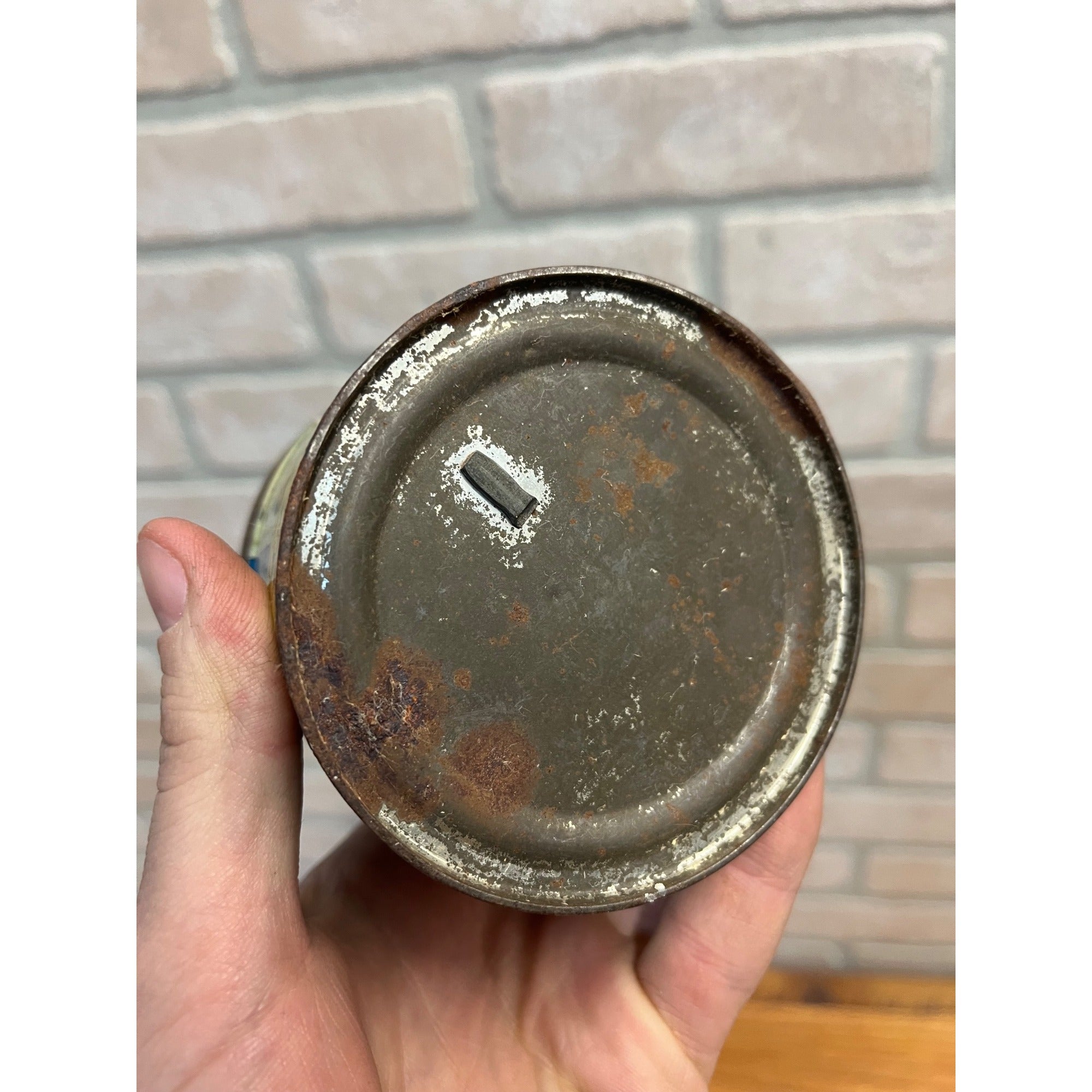 Vintage 1930s Planters 8oz Cocktail Salted Peanuts Tin Can With Lid Empty