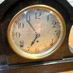 Vintage 1950s Seth Thomas Mantle Clock Faux Wood with Key