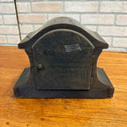 Vintage 1950s Seth Thomas Mantle Clock Faux Wood with Key