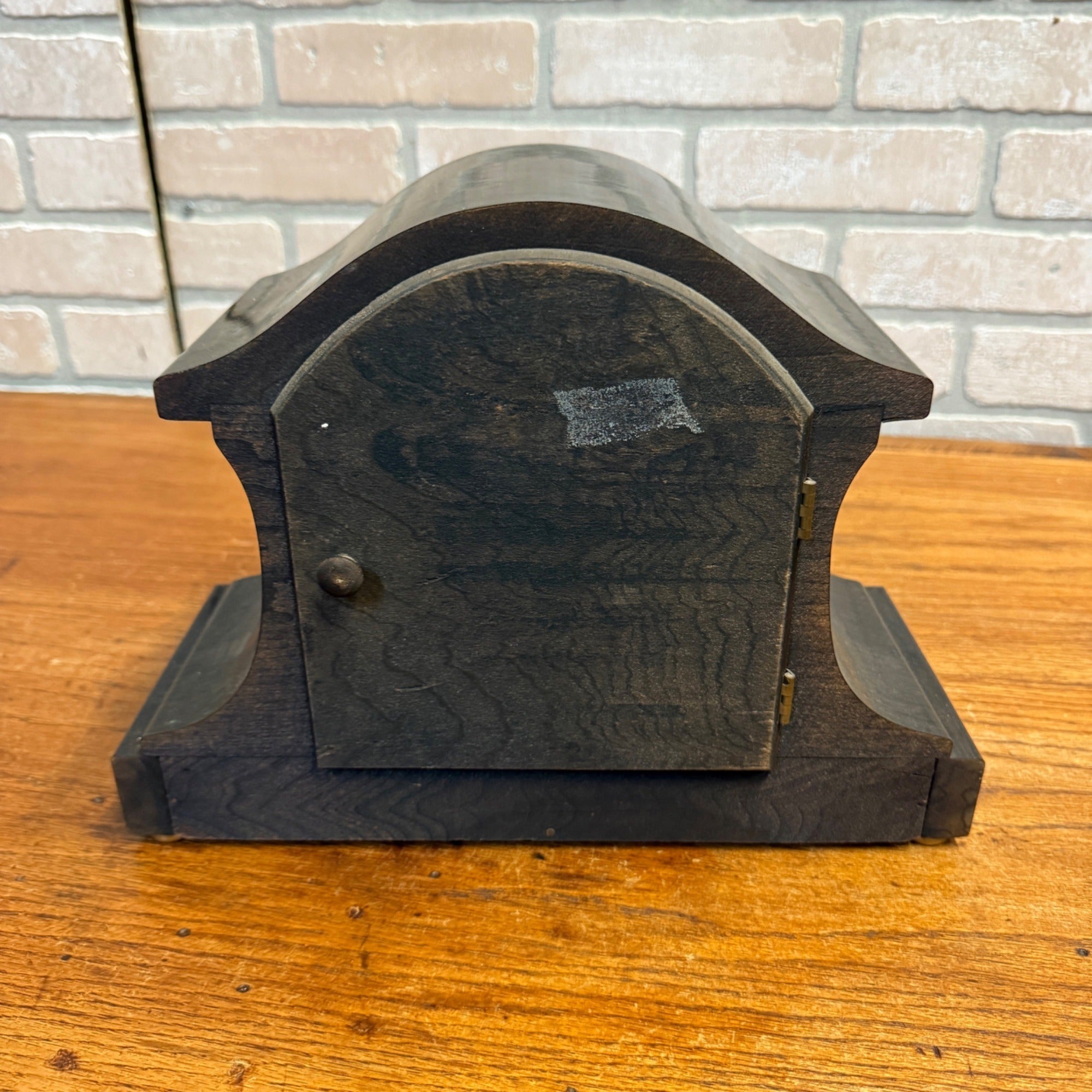 Vintage 1950s Seth Thomas Mantle Clock Faux Wood with Key