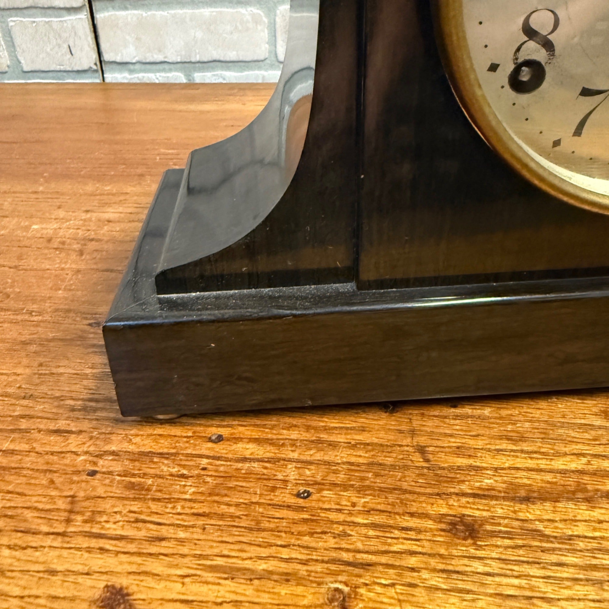 Vintage 1950s Seth Thomas Mantle Clock Faux Wood with Key
