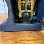 Vintage 1950s Seth Thomas Mantle Clock Faux Wood with Key