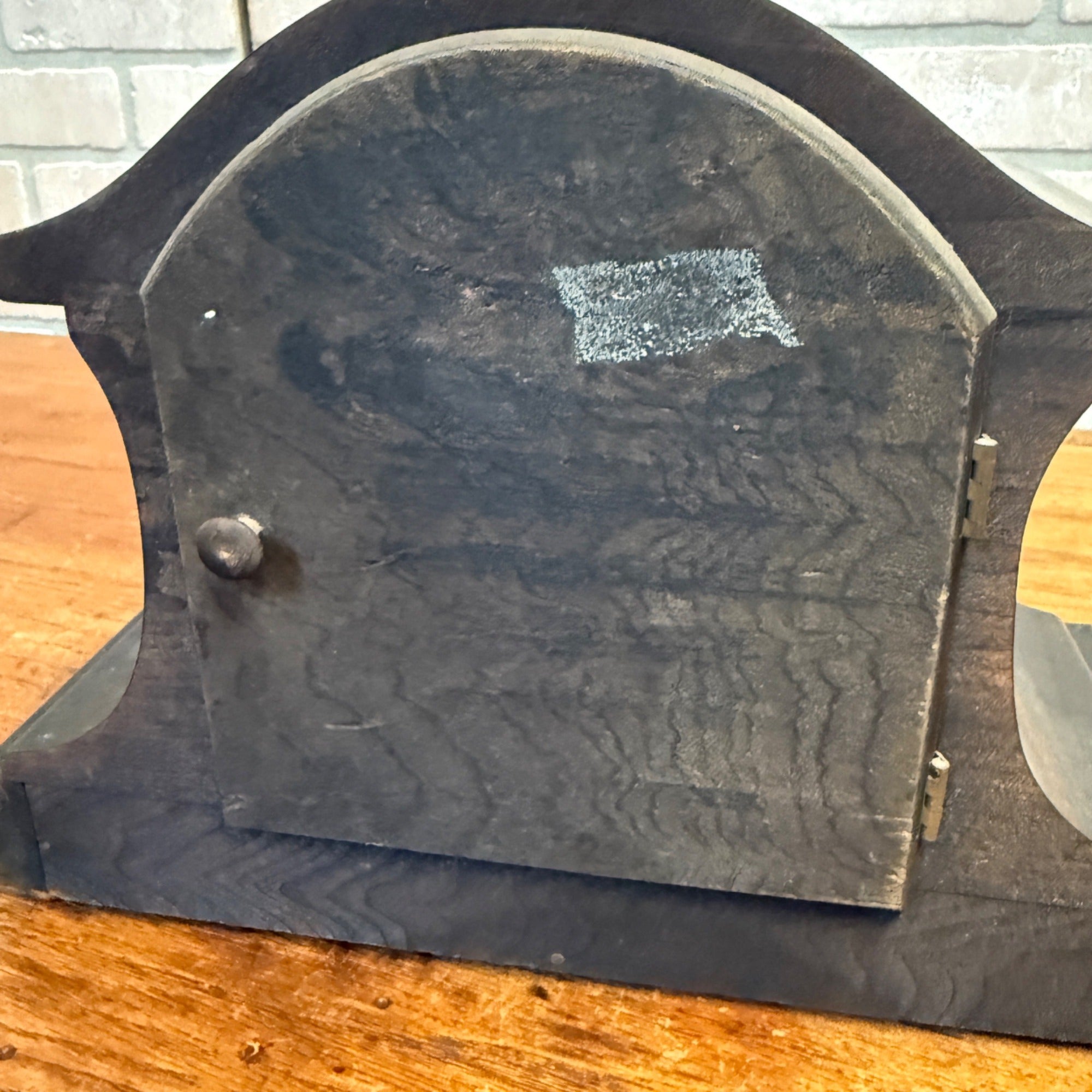 Vintage 1950s Seth Thomas Mantle Clock Faux Wood with Key