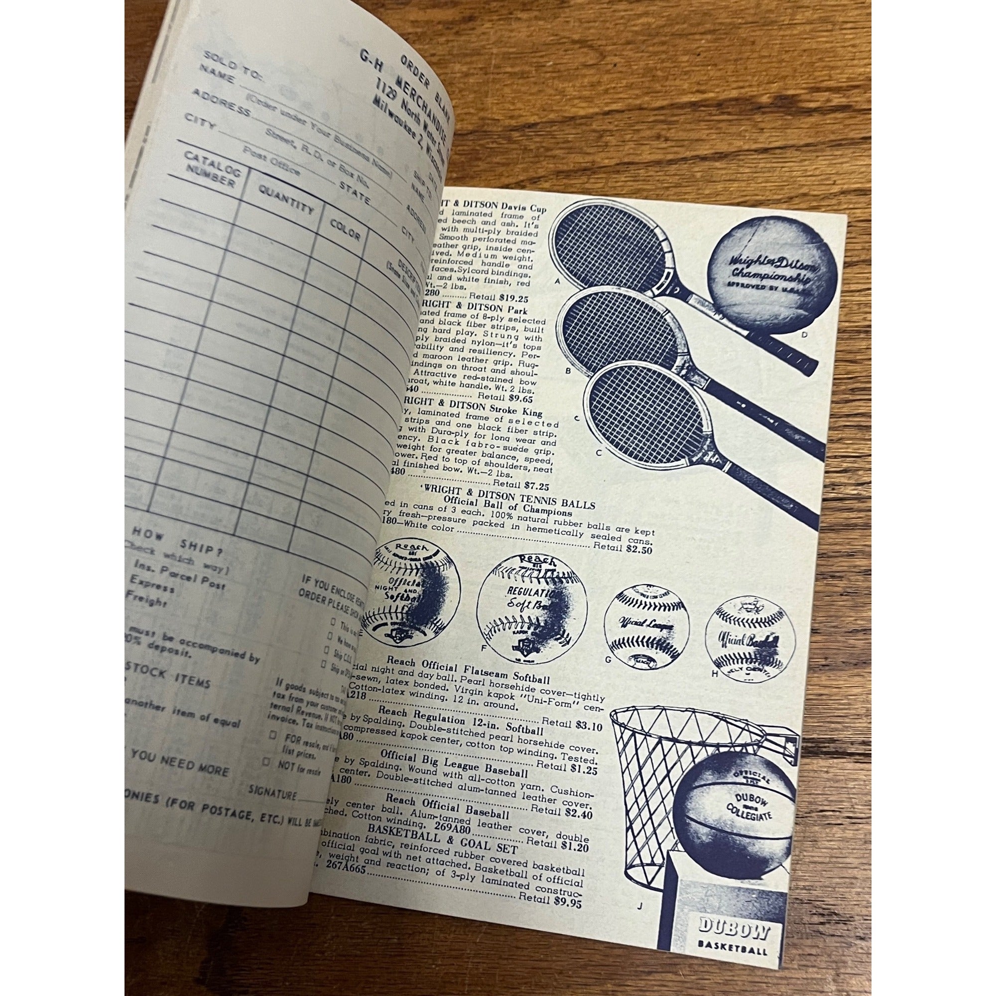 1955 G-H Merchandise Co. Milwaukee Wis Catalog Wish Book Bicycles Sporting Goods