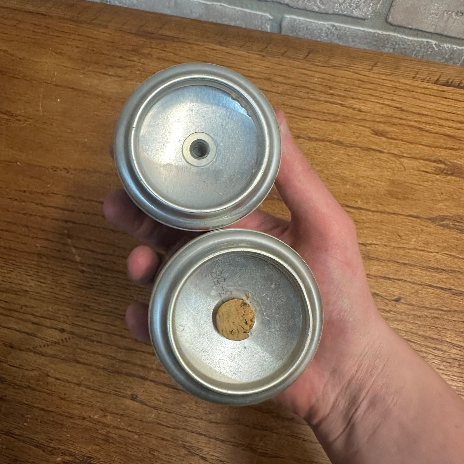 Vintage Budweiser Aluminum Can Salt and Pepper Shakers