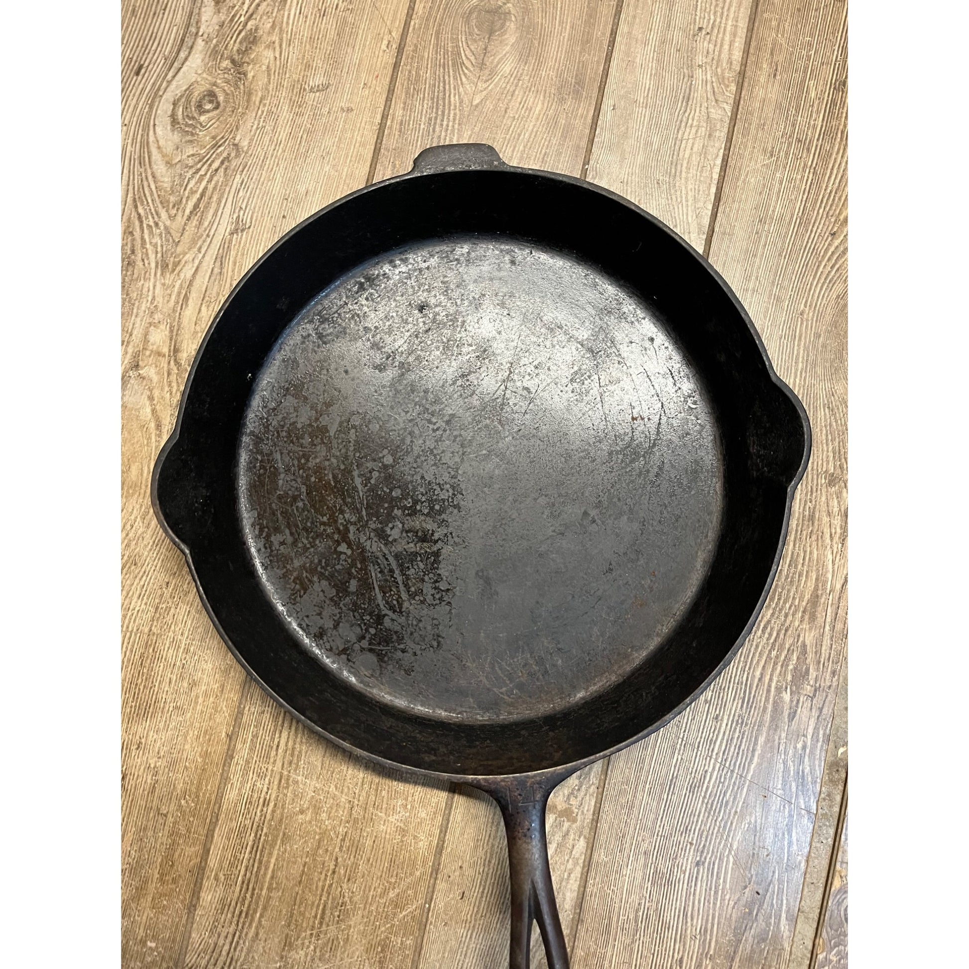 Griswold Cast Iron #14 718A Large Block Logo Skillet With Heat Ring
