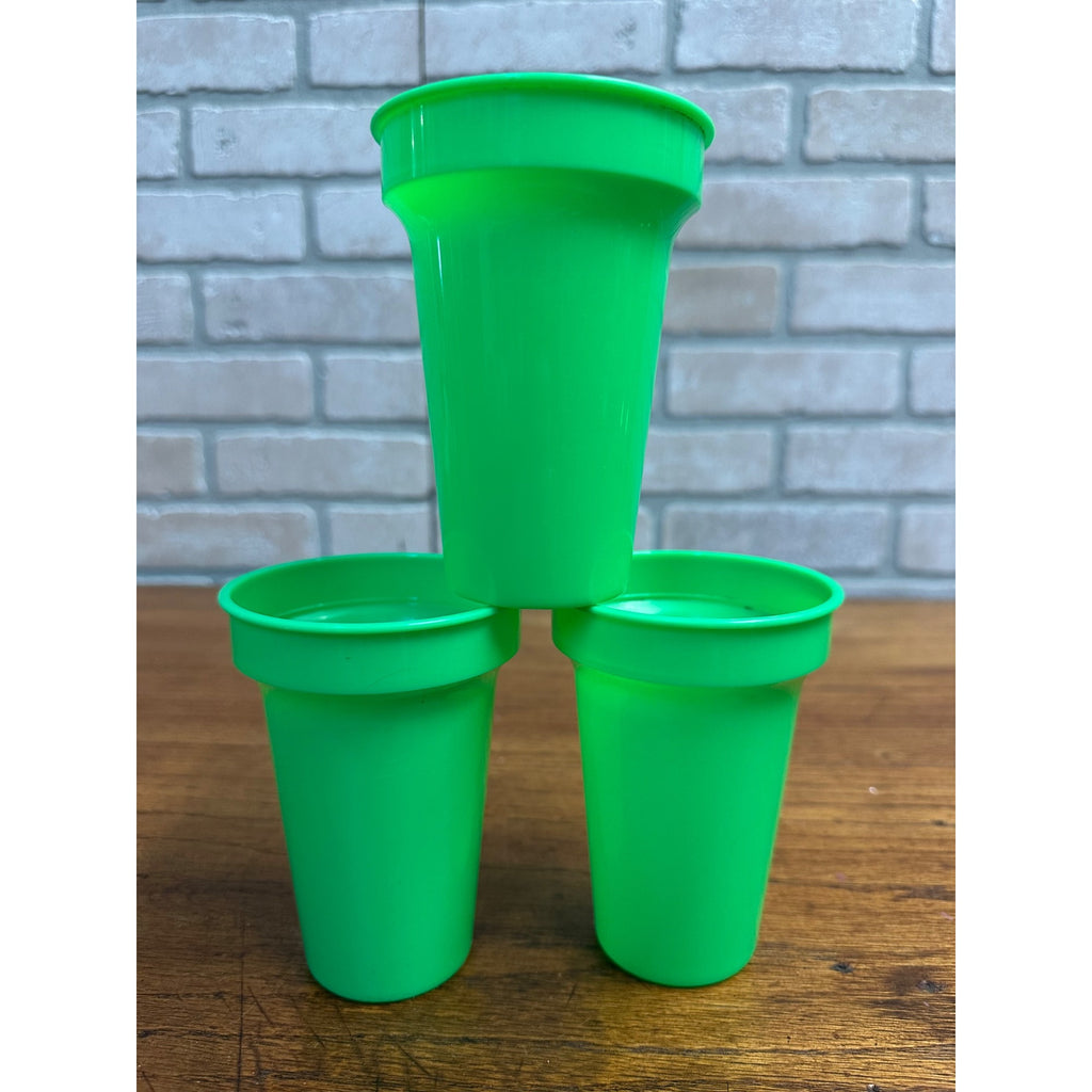 Toys R Us Cups Plastic Green Corporate Employee Gifts Geoffrey TRU New Lot of 3