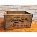 Vintage Fauerbach Beer Madison Wis Wooden Bottle Crate Case Wisconsin