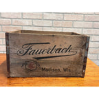 Vintage Fauerbach Beer Madison Wis Wooden Bottle Crate Case Wisconsin