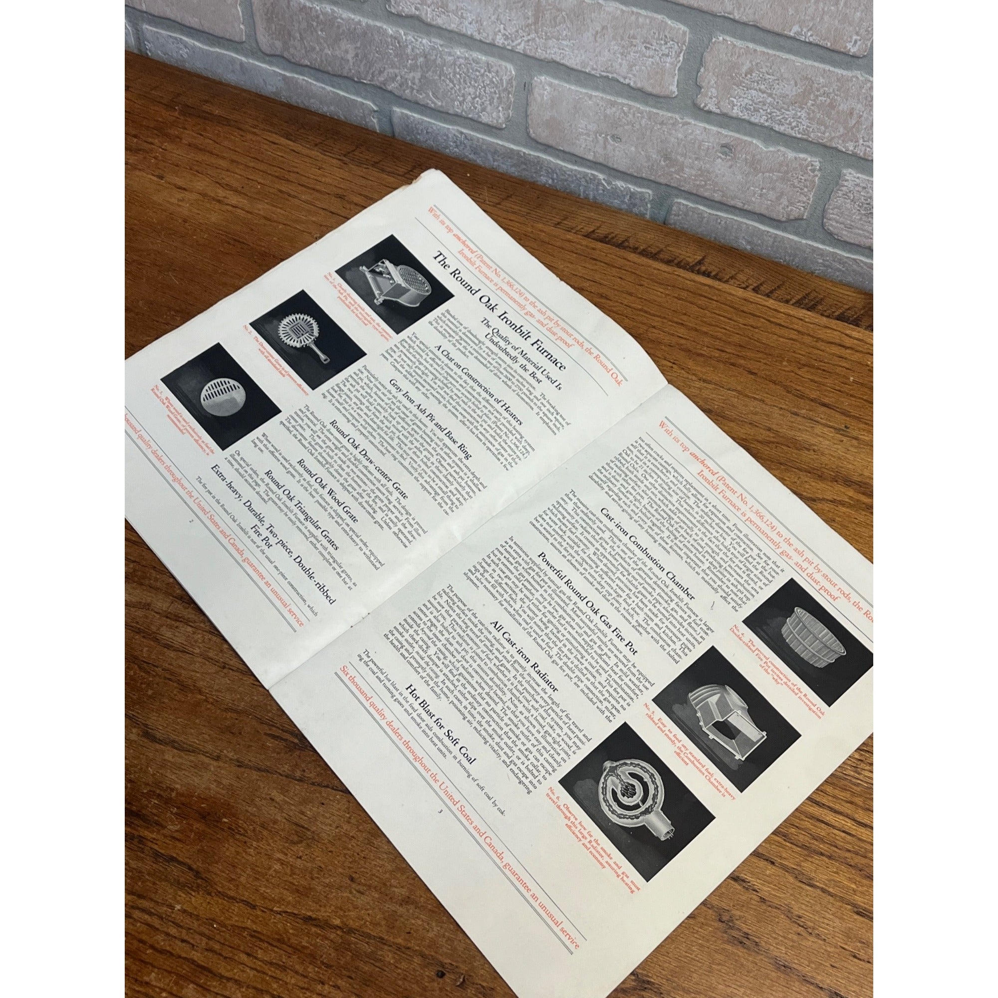 Vintage Round Oak Ironbilt Furnace Advertising Sales Brochure Promo Stove & Range