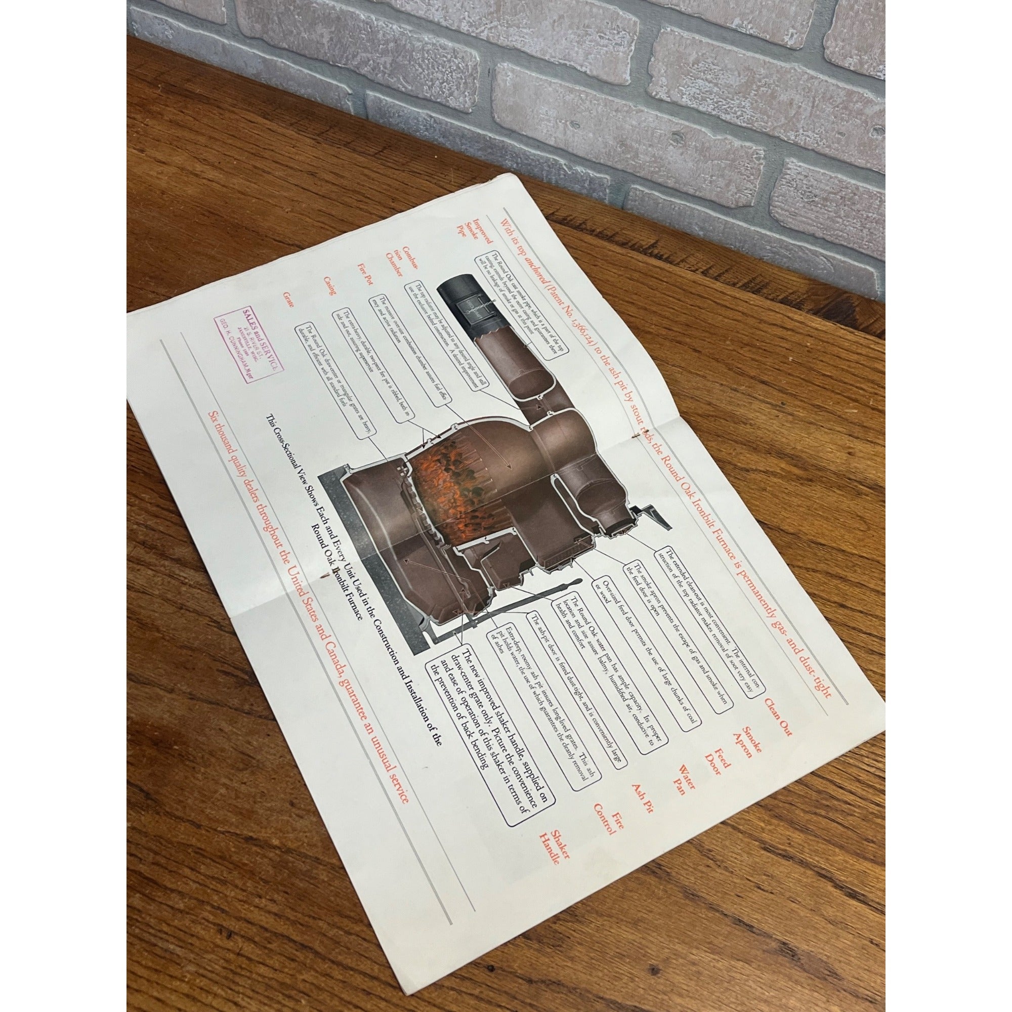 Vintage Round Oak Ironbilt Furnace Advertising Sales Brochure Promo Stove & Range