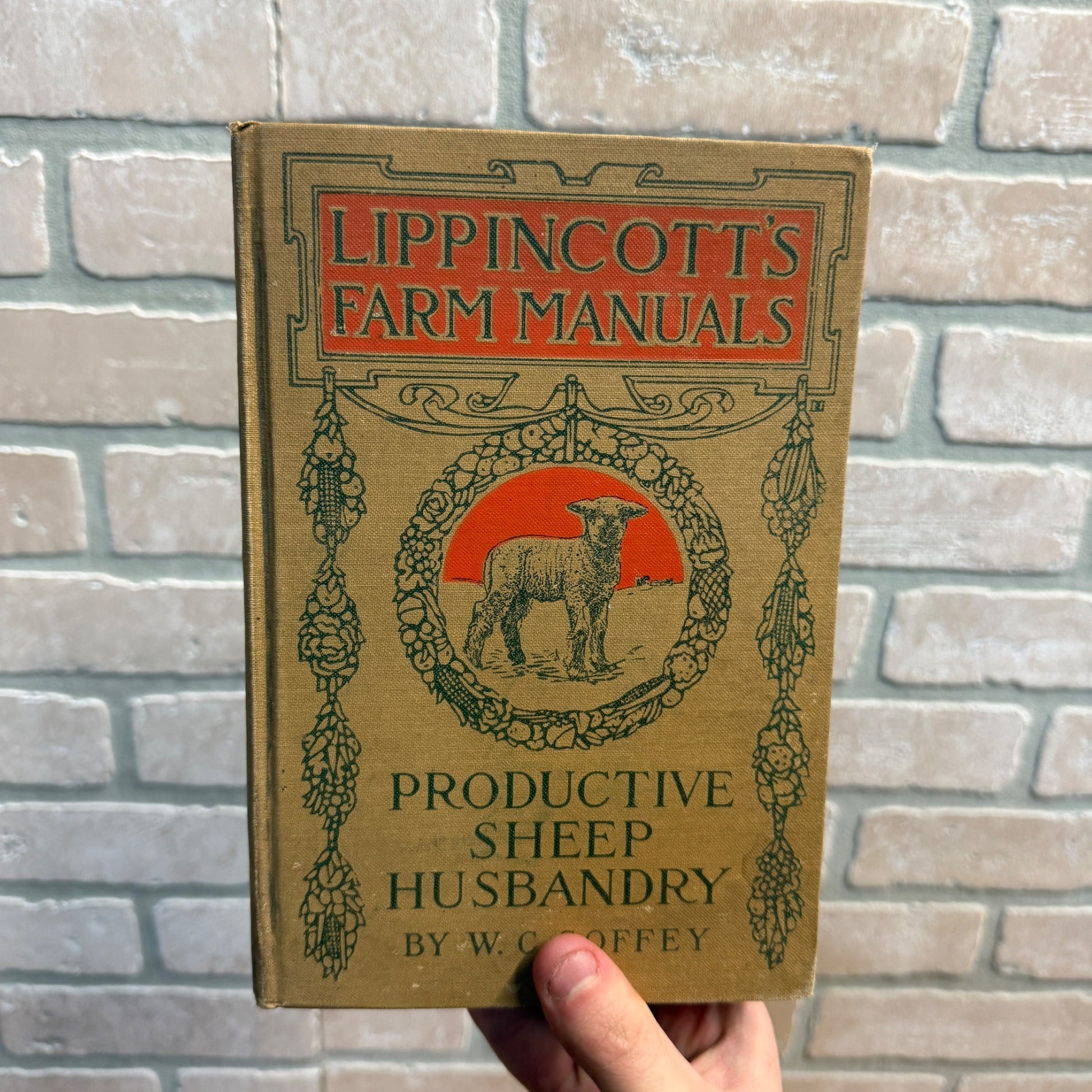Lippincott’s Farm Manuals Productive Sheep Husbandry WC Coffey 1929 Book Farming