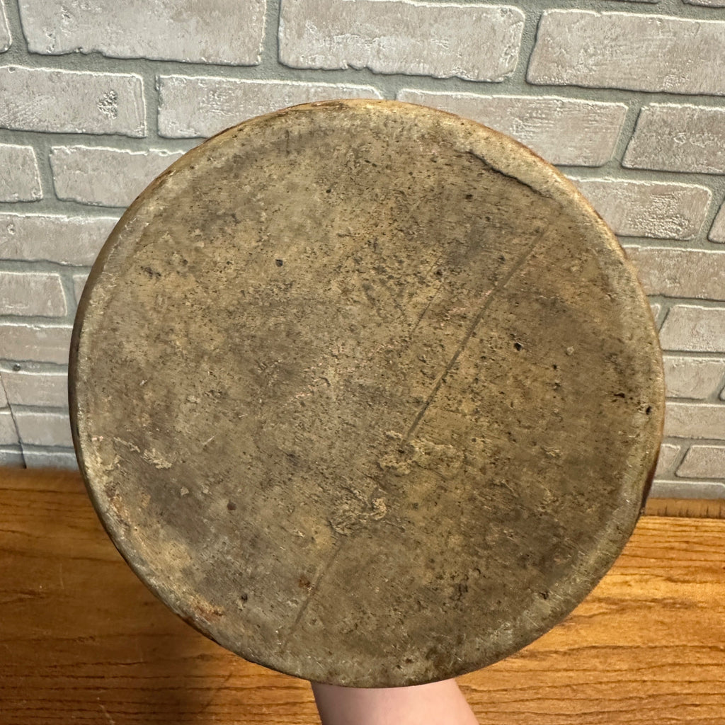 Antique Brown Stoneware Smooth Shoulder Jug Large Mouth Lip