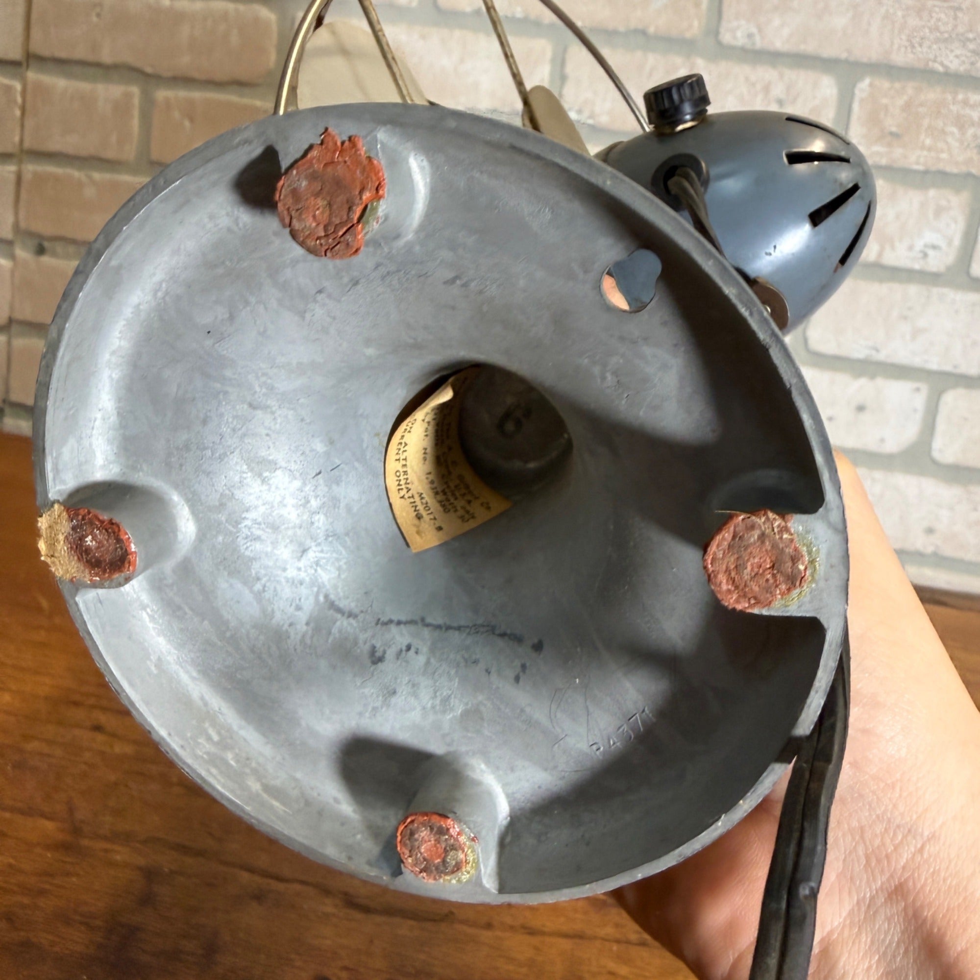 VINTAGE 10’’ POLAR ELECTRIC FAN MFG A.C. GILBERT CO Non-working Desk Fan