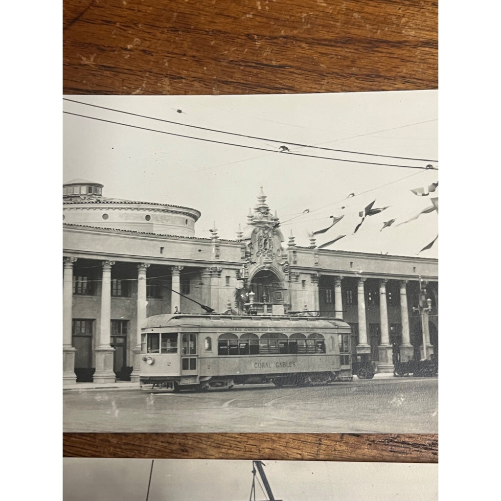 William Jennings Bryan Speech RPPC Post card Coral Gables Streetcar (2) 1960s