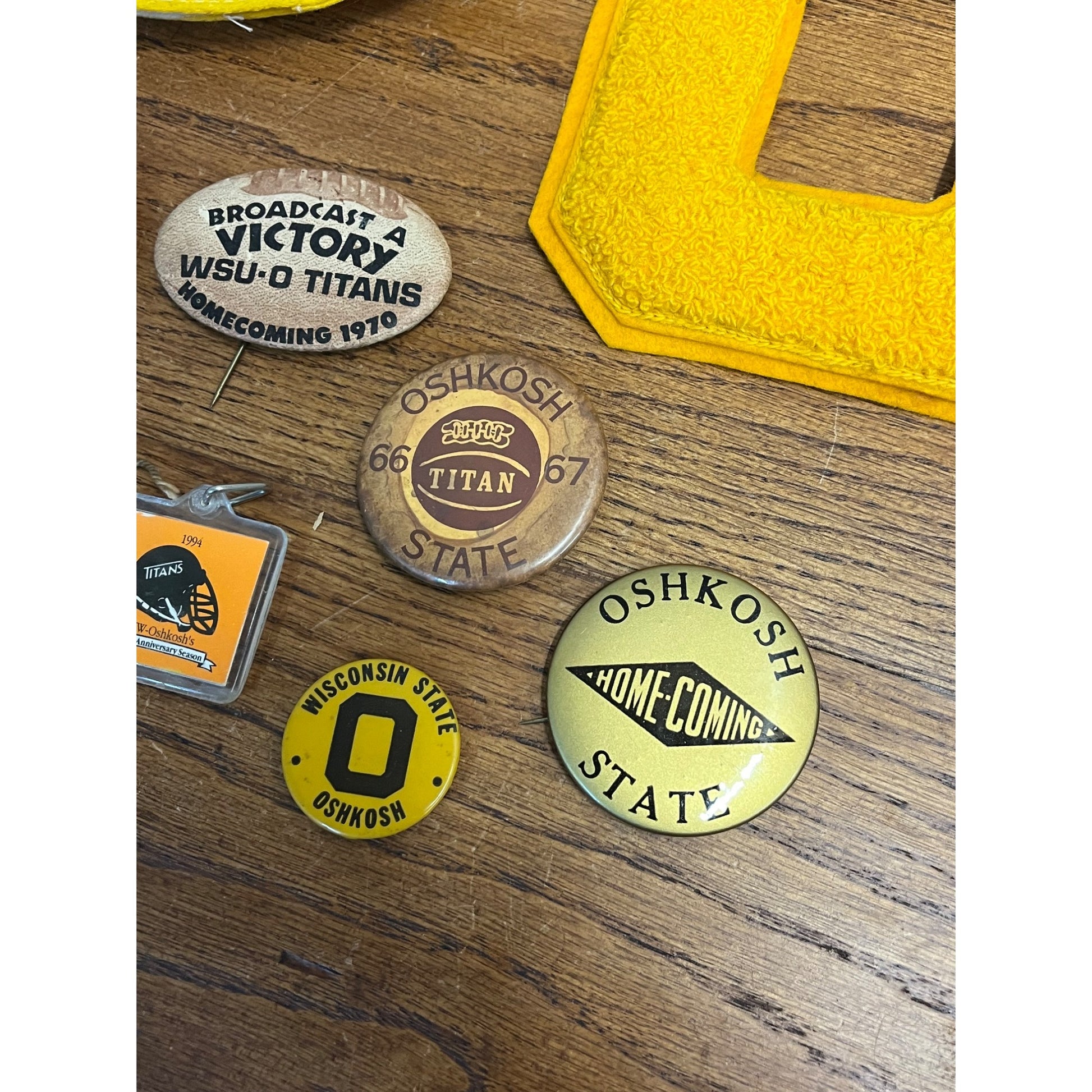Oshkosh State College OSC Homecoming Hat Wisconsin University Titans Pins Football
