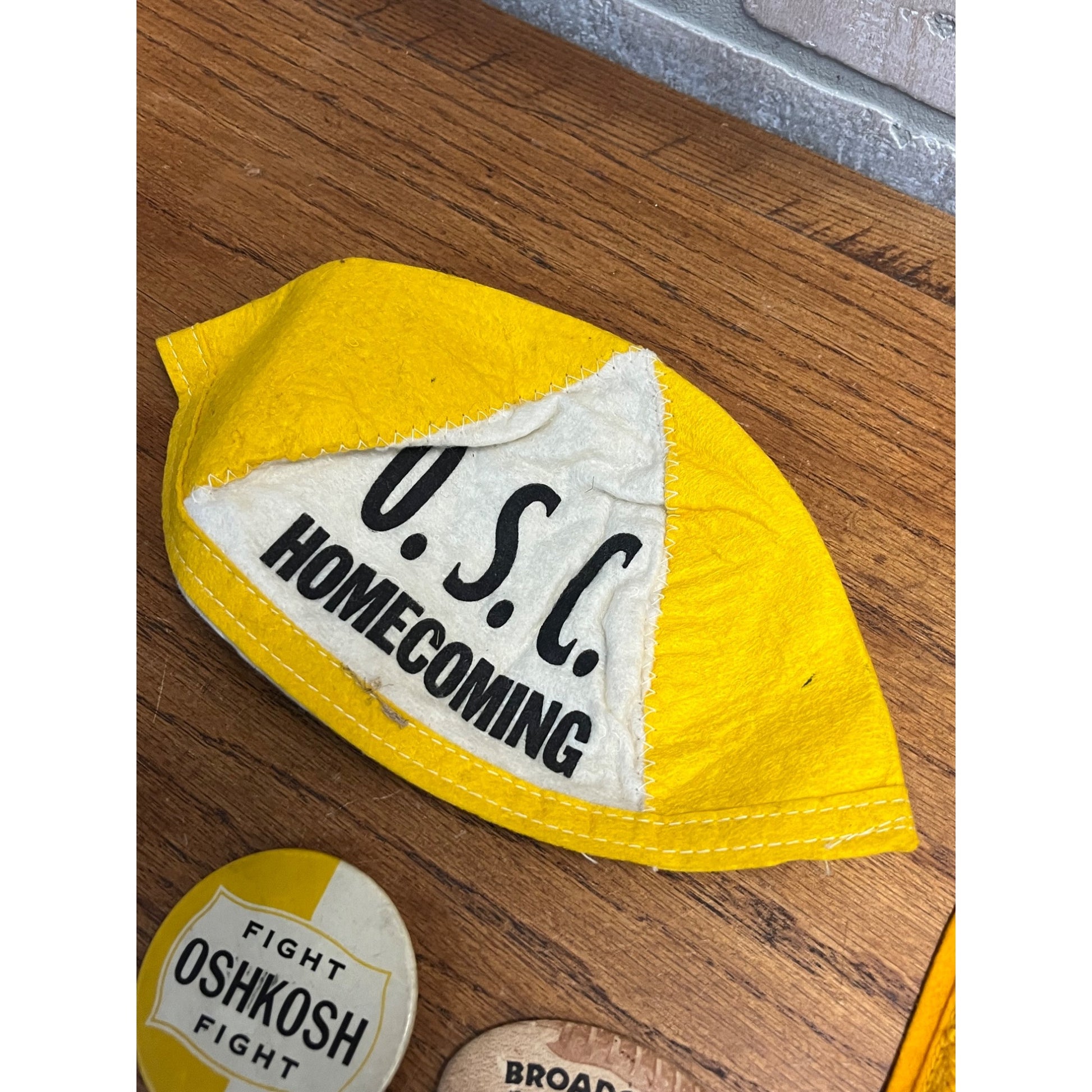 Oshkosh State College OSC Homecoming Hat Wisconsin University Titans Pins Football