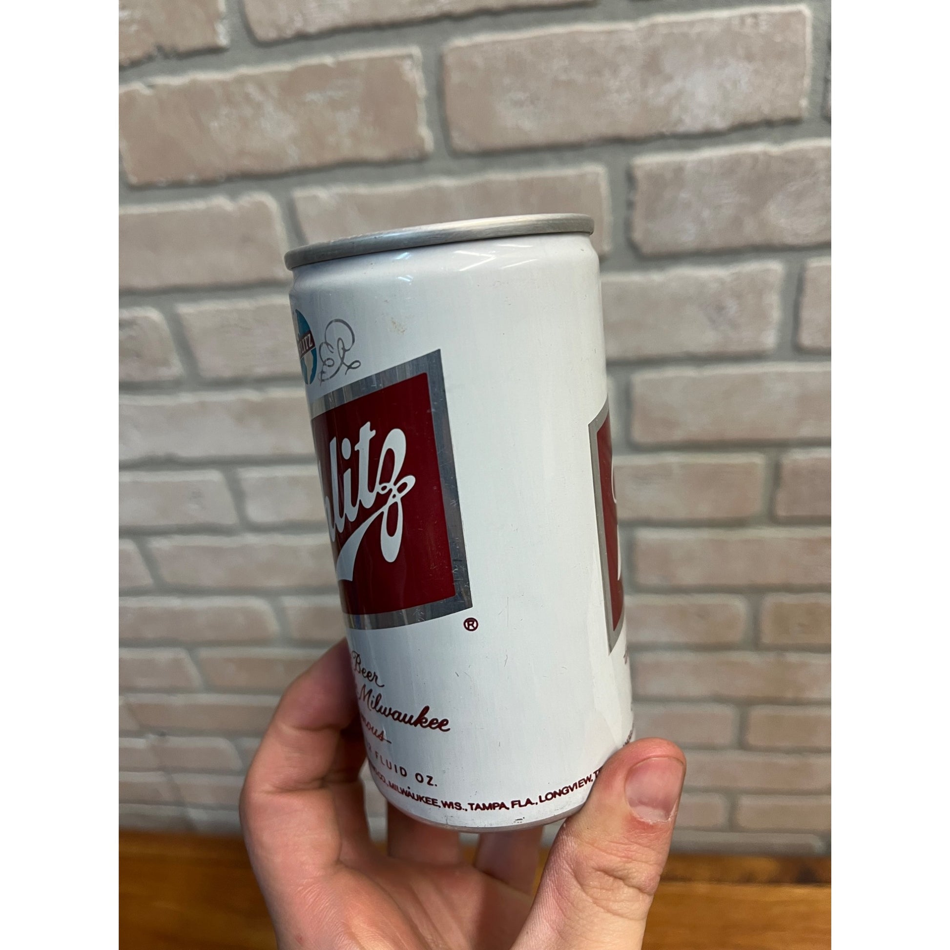 Vintage Schlitz Milwaukee Beer Push First Aluminum Can