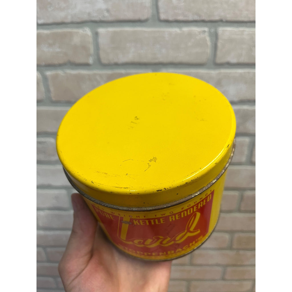 Vintage Stoppenbach's Lard Tin Advertising / Jefferson, WI / Wisconsin