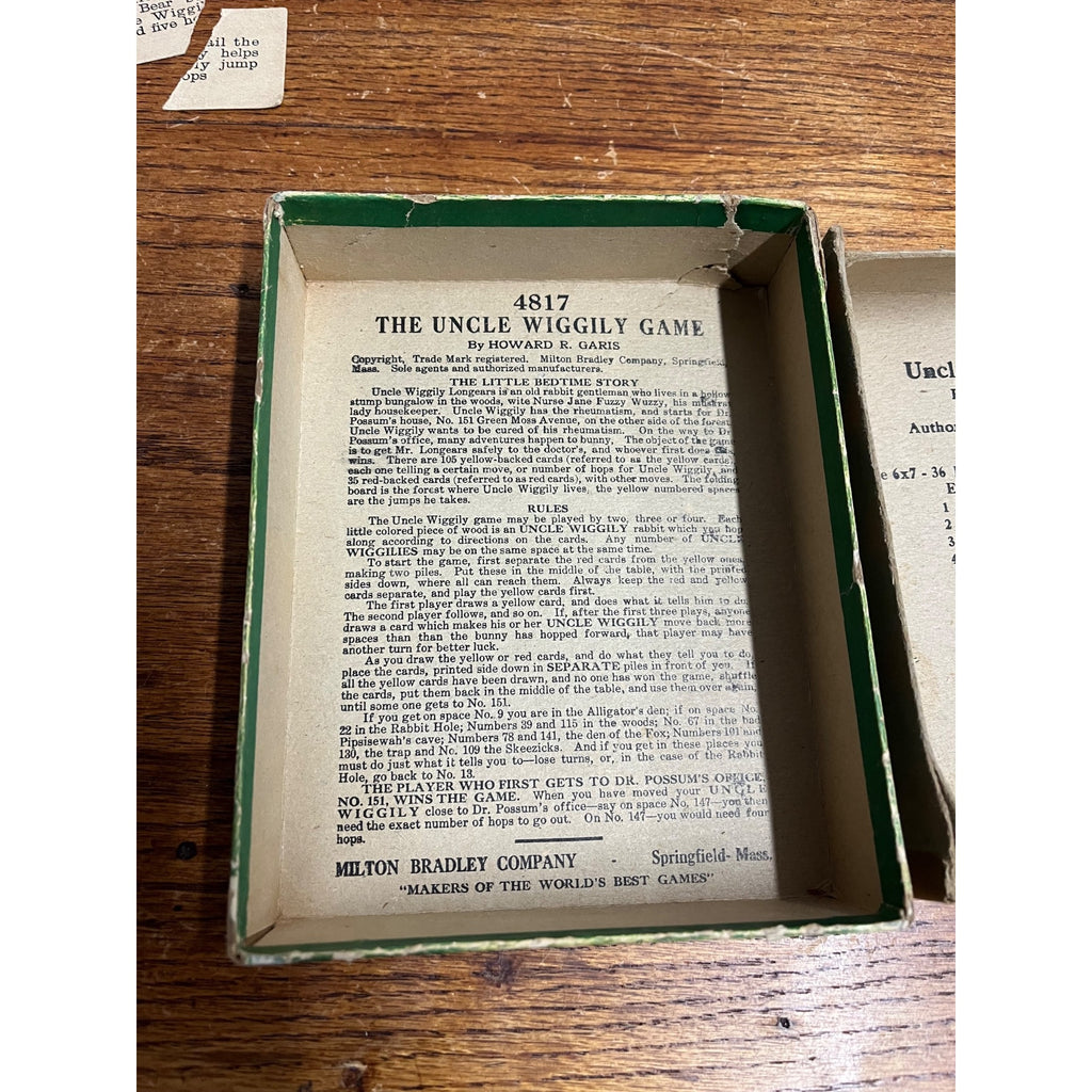Antique Early 1900 Uncle Wiggily Board Game 4817 Milton Bradley Howard Garis
