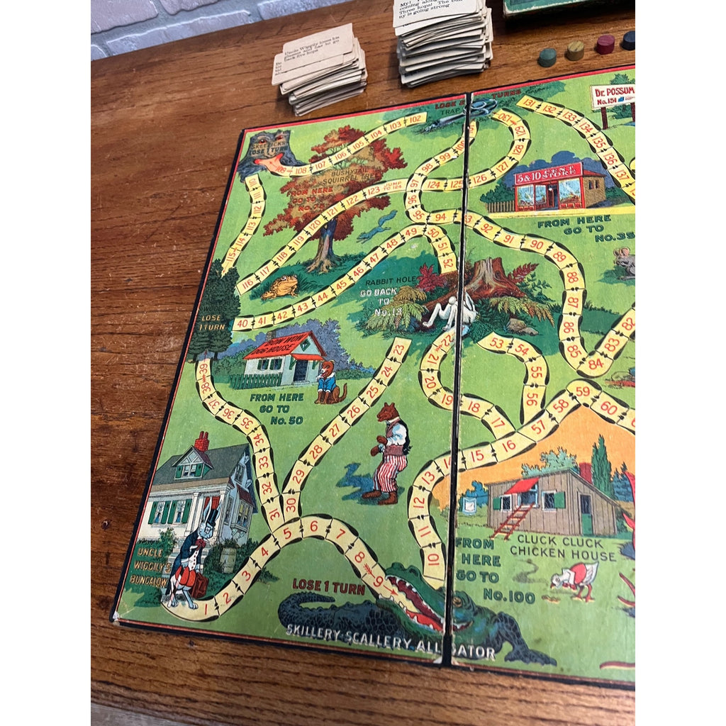 Antique Early 1900 Uncle Wiggily Board Game 4817 Milton Bradley Howard Garis