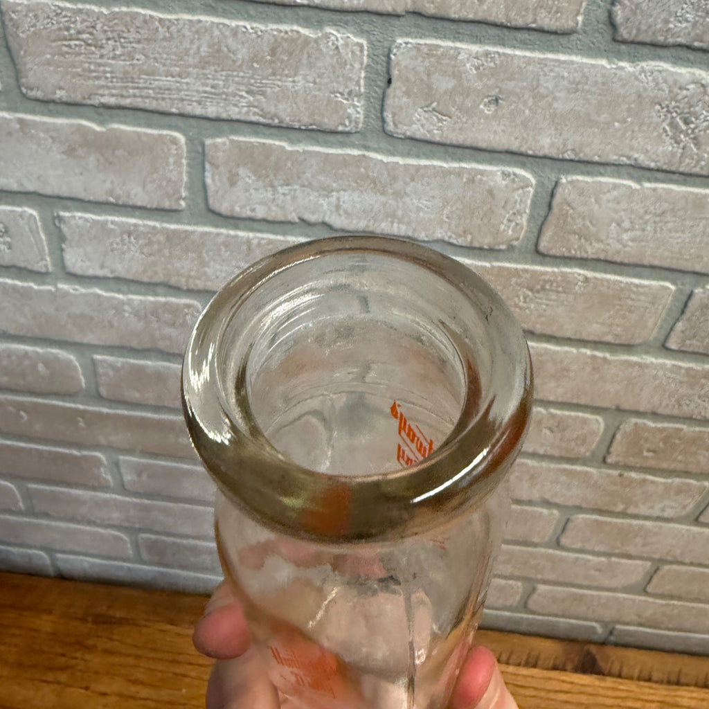 Hartway Dairy Blue Boulder Guernseys Park Falls, Wis. Glass Milk Bottle