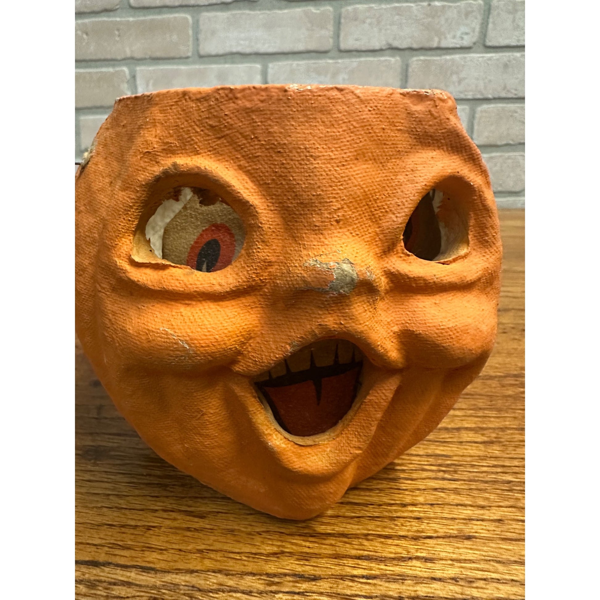 Vintage Halloween Paper Mache Jack O Lantern JOL Choir Boy 5" w/ Insert