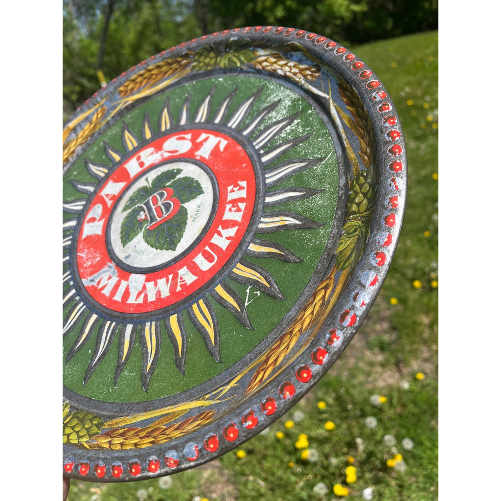 Pre-Prohibition Pabst Blue Ribbon Beer Milwaukee Advertising Serving Tray