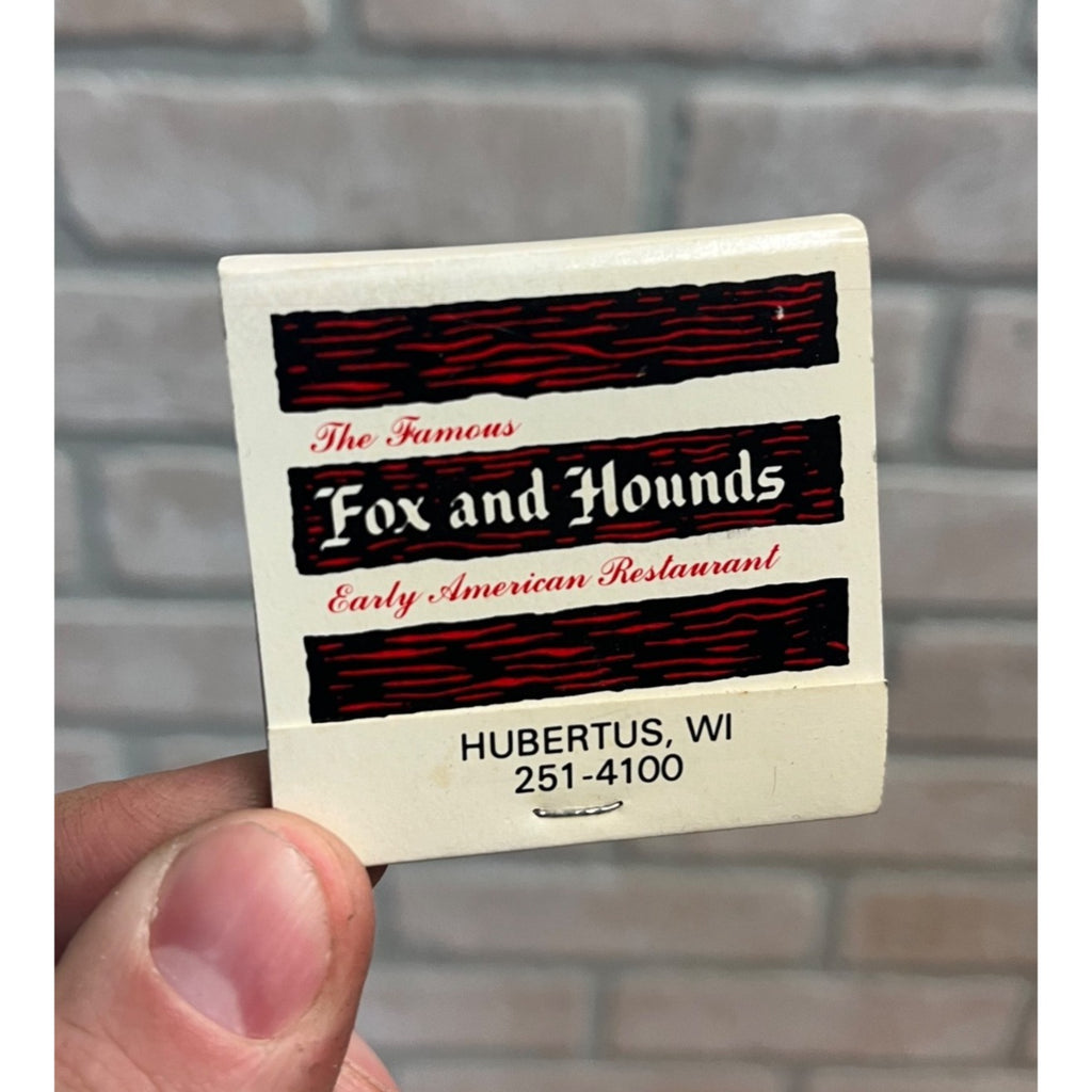 Karl Ratzschs Fox & Hounds Restaurant Hubertus WI Vintage Advertising Matchbook