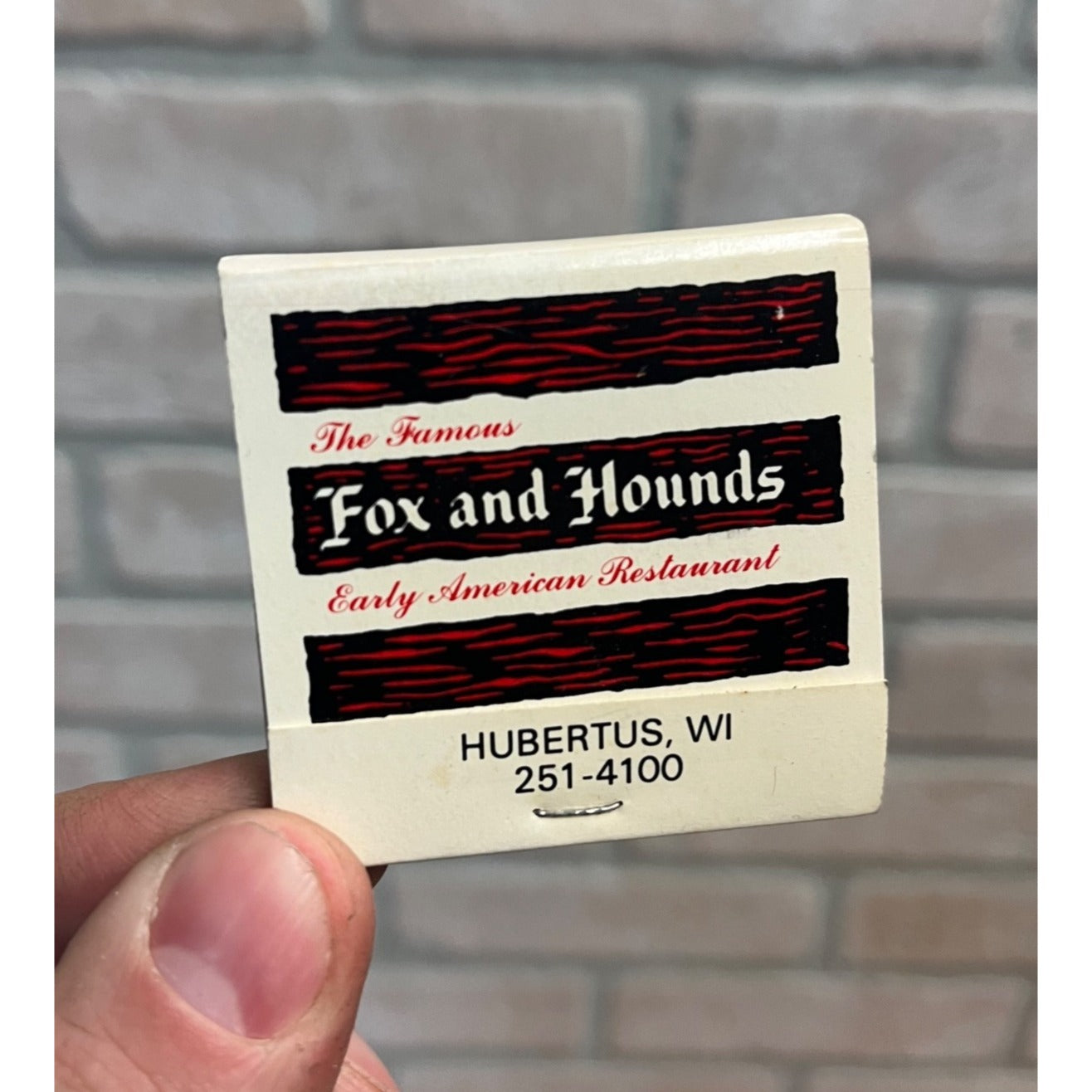 Karl Ratzschs Fox & Hounds Restaurant Hubertus WI Vintage Advertising Matchbook