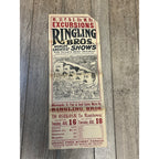 Vintage c1910 Original Ringling Bros Circus Soo Line Railroad Broadside Poster