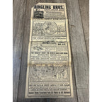 Vintage c1910 Original Ringling Bros Circus Soo Line Railroad Broadside Poster