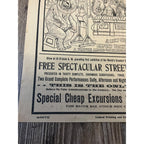 Vintage c1910 Original Ringling Bros Circus Soo Line Railroad Broadside Poster
