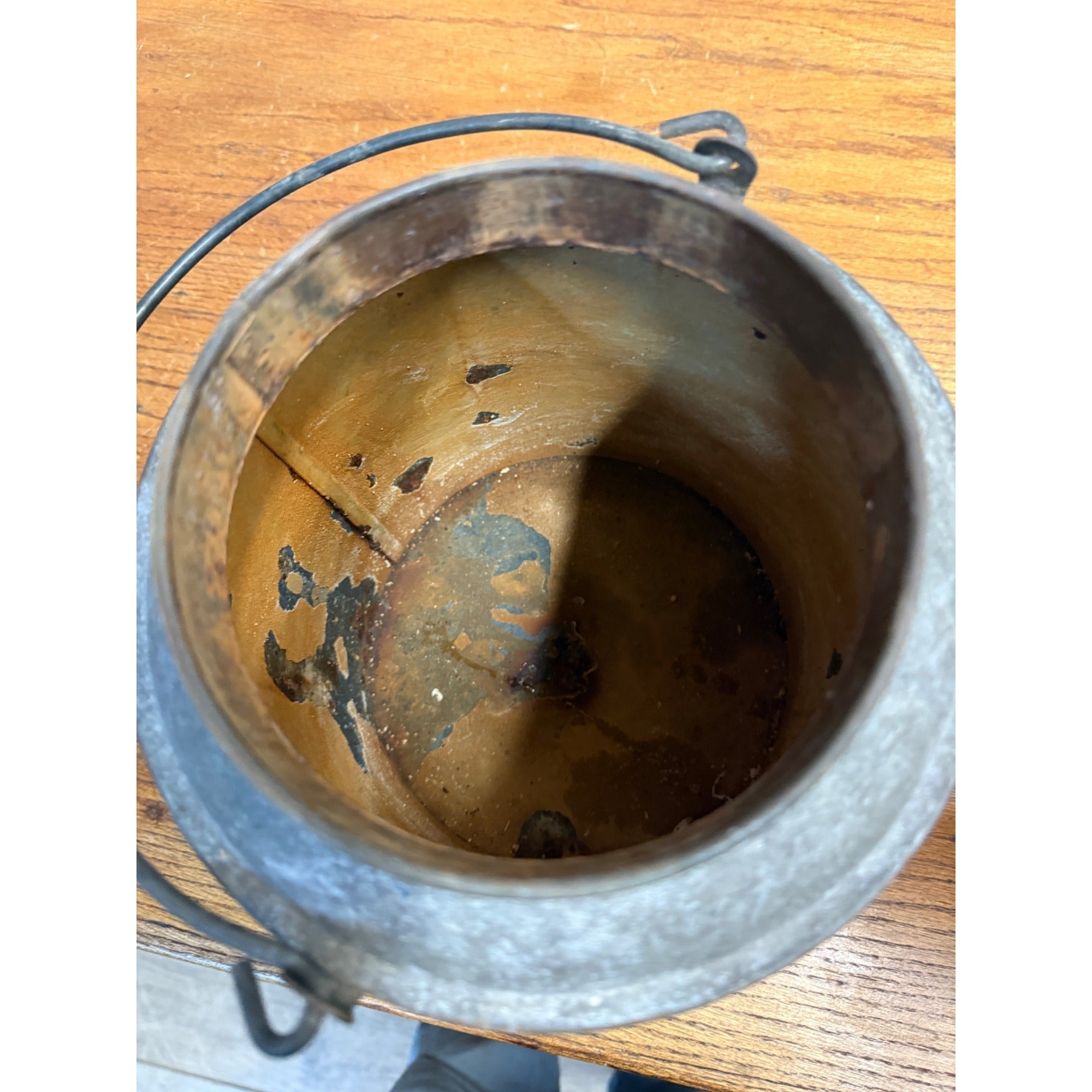 CMSTP&P Railroad Lunch Pail Tin Bucket Chicago Milwaukee St Paul Pacific Bail