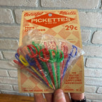 Vintage 1950s Ren-Gay Plastics Pickettes Appetizer Cocktail New Old Stock