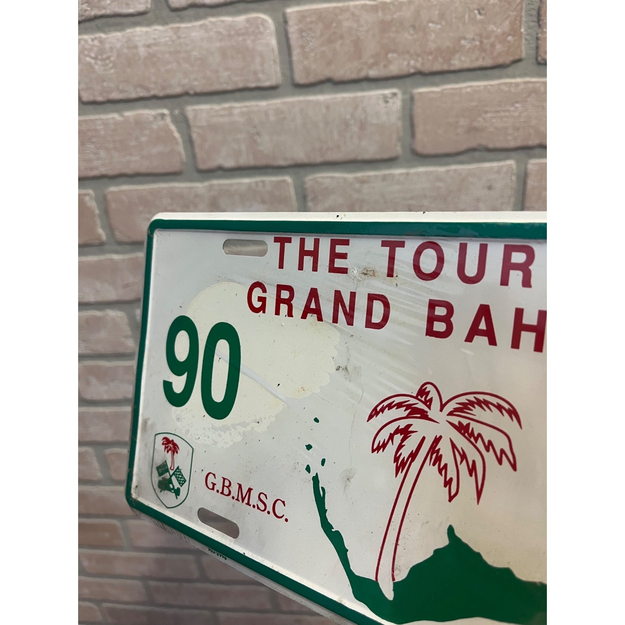 Vintage Metal License Plate The Tour De Grand Bahama G.B.M.S.C.