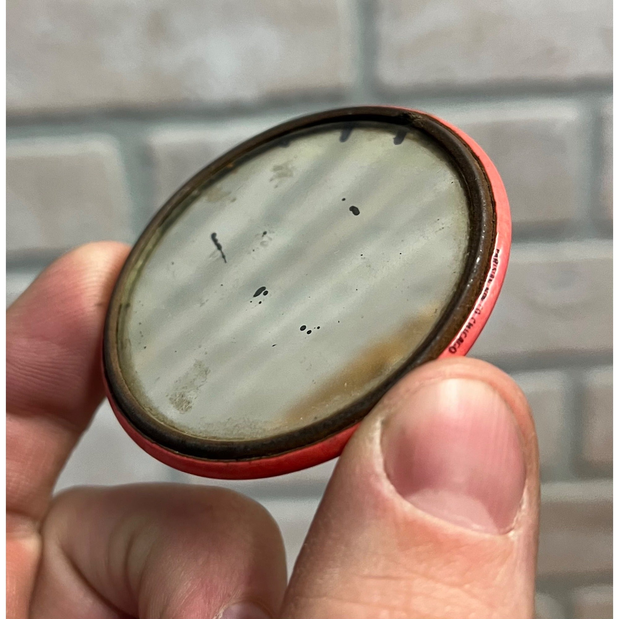 Vintage Nature's Remedy NR Tablets Tums Advertising Celluloid Pocket Mirror