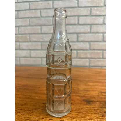 1940s Dr Pepper Embossed Soda Bottle Diamond Pattern Springfield Illinois Vintage