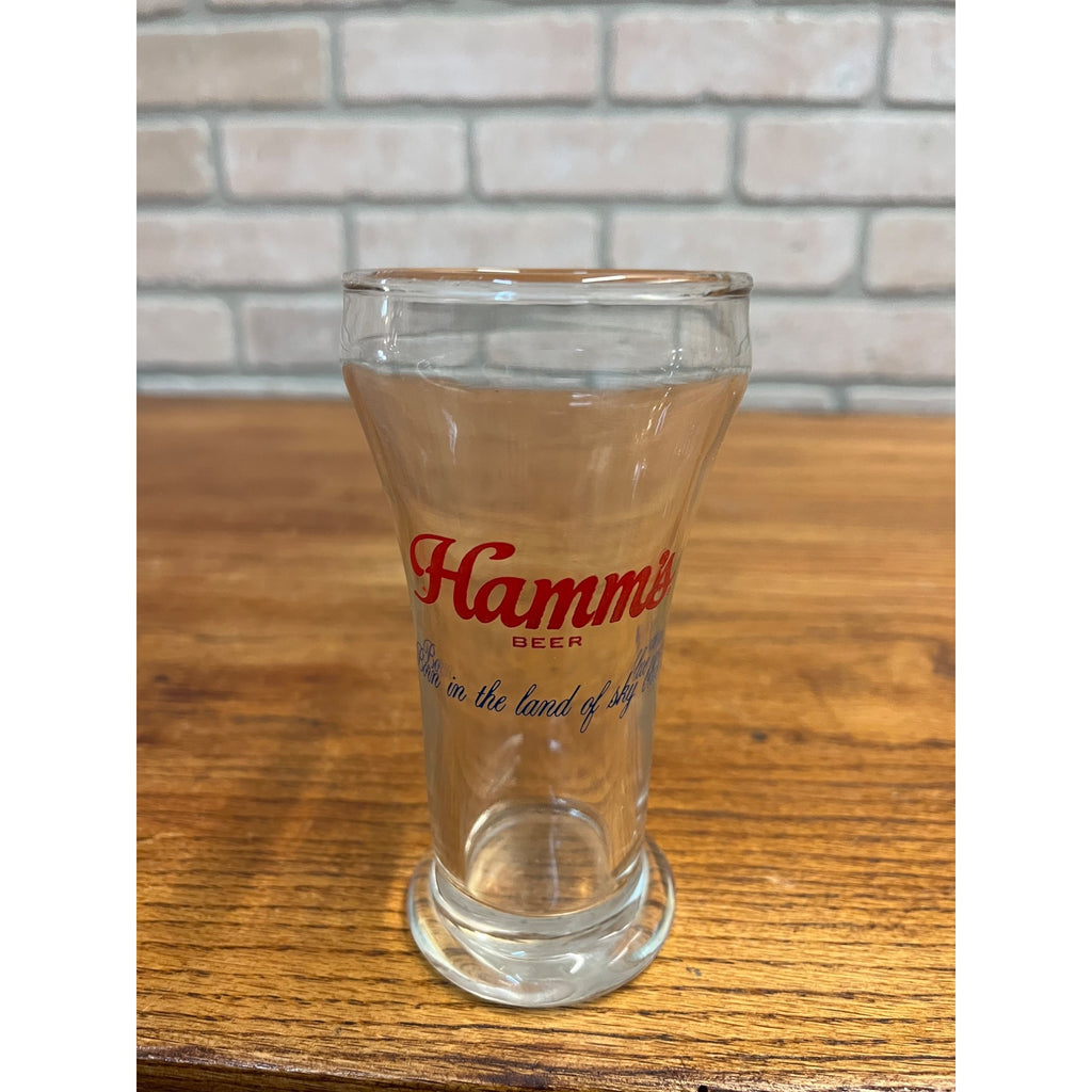 Vintage Hamm's Beer Pilsner Bar Glass Barware Advertising 5-1/8" Land of Sky