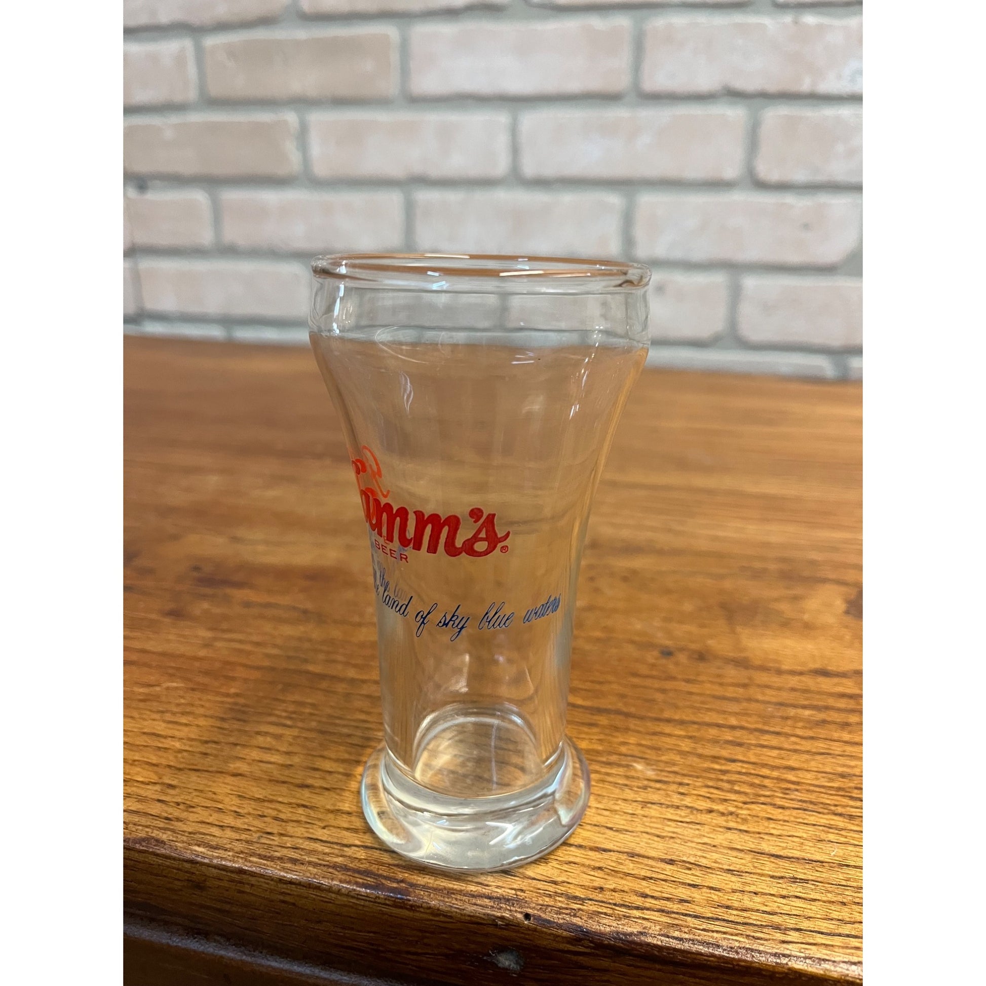 Vintage Hamm's Beer Pilsner Bar Glass Barware Advertising 5-1/8" Land of Sky