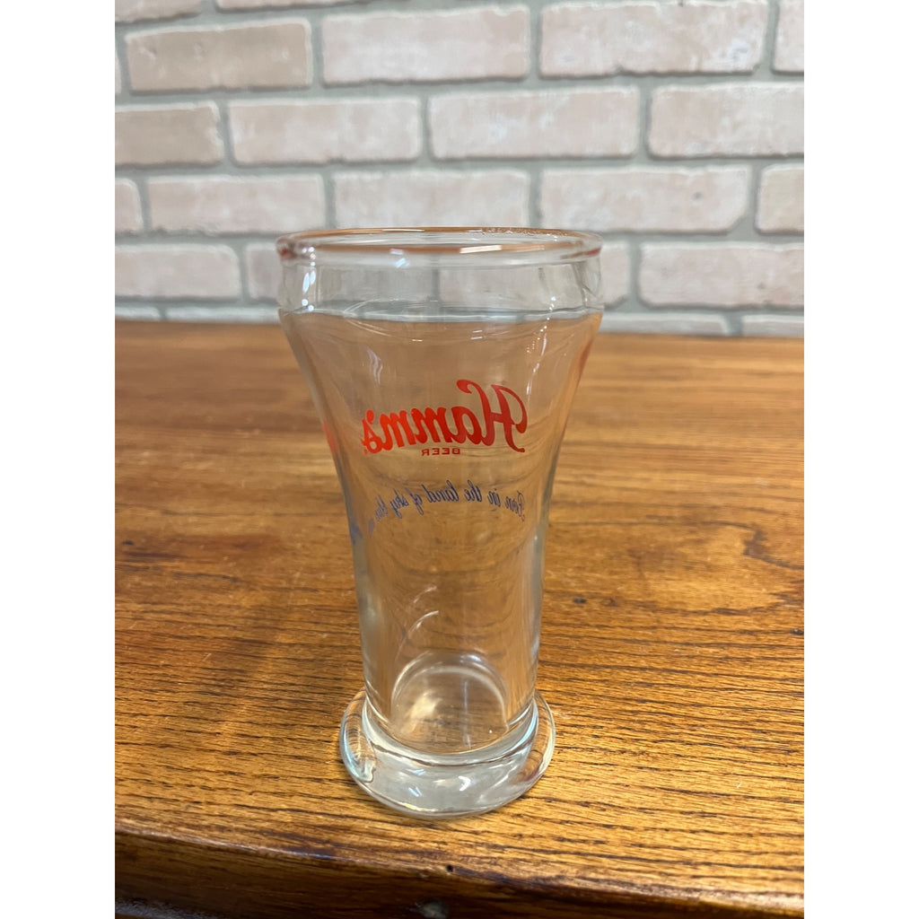Vintage Hamm's Beer Pilsner Bar Glass Barware Advertising 5-1/8" Land of Sky