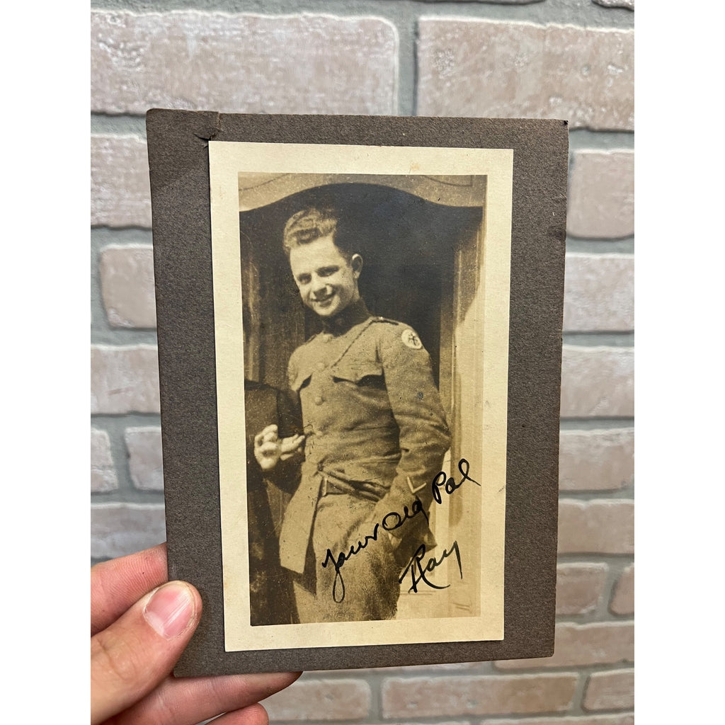 Vintage WW1 US Army Solider Keepsake Sweetheart Photo Homefront Original WWI