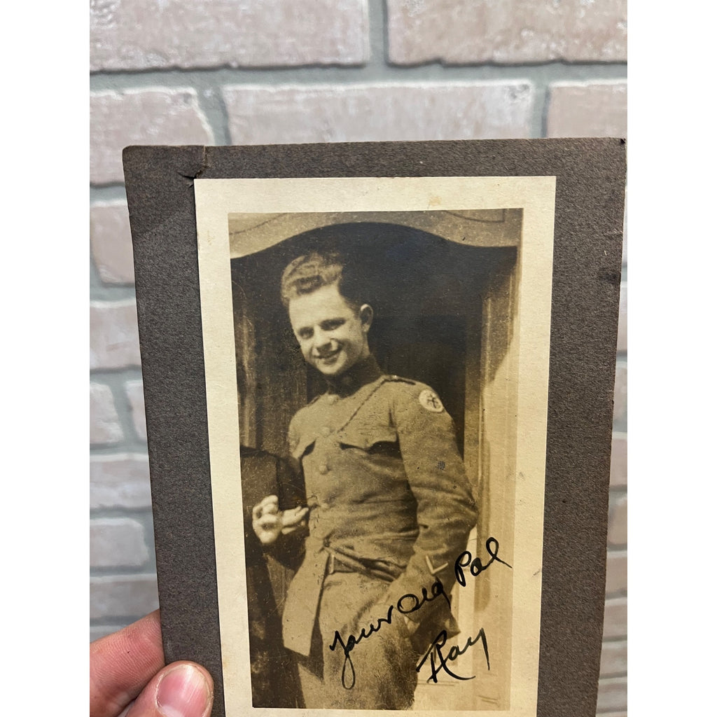 Vintage WW1 US Army Solider Keepsake Sweetheart Photo Homefront Original WWI
