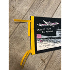 Vintage Milwaukee Wisconsin Mitchell Field Air Terminal Airport Souvenir Pennant