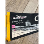 Vintage Milwaukee Wisconsin Mitchell Field Air Terminal Airport Souvenir Pennant