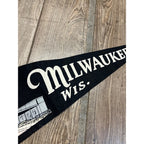 Vintage Milwaukee Wisconsin Mitchell Field Air Terminal Airport Souvenir Pennant