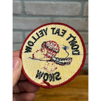 Vintage 1970s Snoopy Red Baron Dont Eat Yellow Snow 3" Patch Frank Zappa Hat Cap