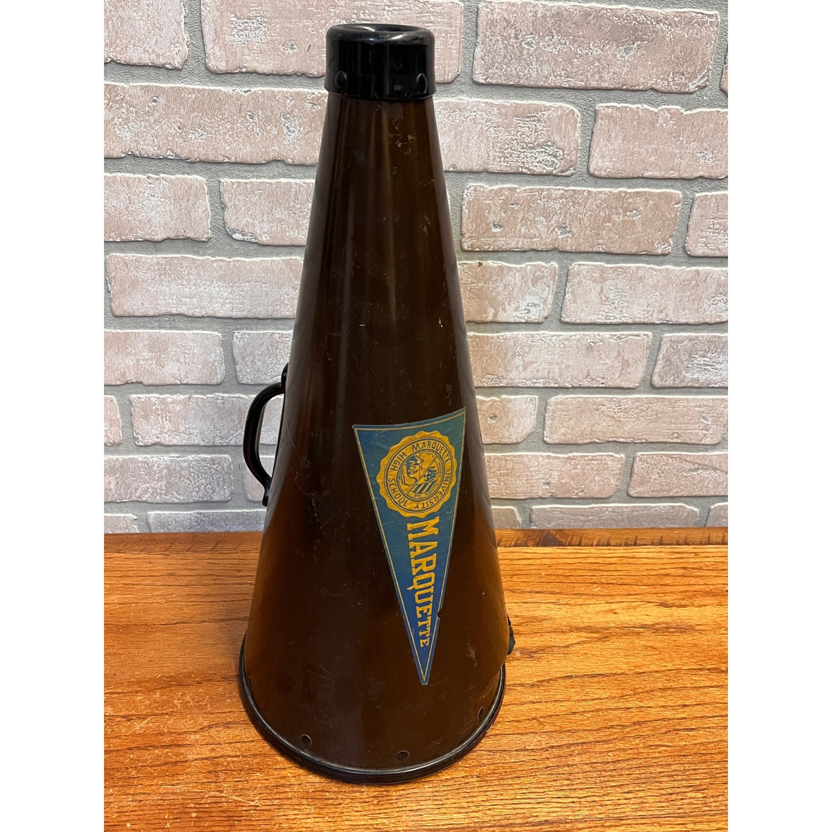 Vintage 1950s Marquette University High School Cheerleading Megaphone Cheer Horn