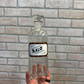 Vintage Glass Pharmacy Apothecary Bottle With Stopper and Glass Label Reading Tr. Aloe (Tincture of Aloe)