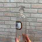 Vintage Glass Pharmacy Apothecary Bottle With Stopper and Glass Label Reading Tr. Aloe (Tincture of Aloe)